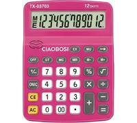 Calcolatrice Avizar TX-03705 Rosa 12 cifre con voce e display inclinato