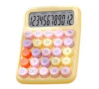 Calcolatrice, Calcolatrice Elettronica Colorata, Resistente Agli Schizzi, Squisita per l'ufficio per la Classe (Giallo)
