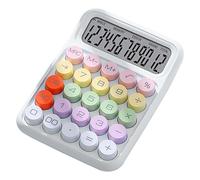 Calcolatrice, Calcolatrice Elettronica Colorata, Resistente Agli Schizzi, Squisita per l'ufficio per la Classe (Bianco)