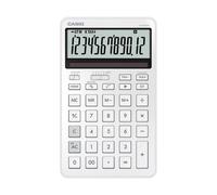 Calcolatrice Casio JW-200DQ Bianco 12 cifre Metallo Solare/Batteria