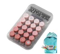 Calcolatrice colorata, Calcolatrice estetica Palmare ergonomico trasparente | Calcolatrice carina per ufficio, scuola, studenti, professionisti, attività quotidiane, contabilità, affari, calcoli r