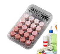 Calcolatrice colorata, Calcolatrice estetica Palmare meccanico trasparente | Antiscivolo per ufficio, scuola, studenti, professionisti, attività quotidiane, contabilità, affari, calcoli