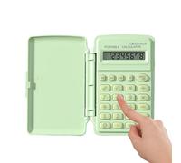 Calcolatrice compatta, strumento di calcolo piccolo con coperchio | Calcolatrice manuale per bambini, per studenti, esami, scuola, aula, esami, contabilità, ingegneri, ufficio