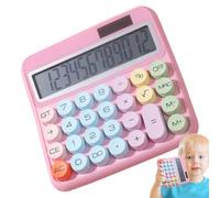 Calcolatrice Da Scrivania | Calcolatrice Da Tavolo con Tasti Grandi E Schermo A 12 Cifre | Macchina Sommatrice Colorata con Schermo LCD Da 13 Cm per Studenti Contabilità Casa Lavoro Scuola