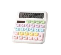 Calcolatrice da scrivania - Calcolatrice solare carina e colorata a 12 cifre, calcolatrice per ufficio - per ufficio, aula, università, lavoro, affari, viaggi, attività all'aperto,
