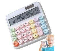 Calcolatrice da tavolo - Ampio display a 12 cifre con pulsanti facili da premere | Calcolatrice LCD da 5 pollici per contabilità aziendale scolastica, da tavolo con schermo inclinabile di