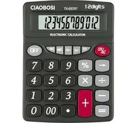 Calcolatrice da tavolo Avizar TX-03707 12 cifre display LCD nera