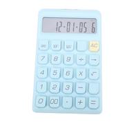 Calcolatrice da tavolo, calcolatrici da tavolo di base Display LCD a 12 cifre Pulsante grande con fondo antiscivolo per contabilità Studenti universitari di scuole di ufficio (blu)