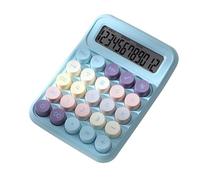 Calcolatrice da tavolo colorata, grande display LCD, calcolatrice meccanica a 12 cifre, elettronica, per studenti e insegnanti colorati