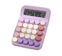 Calcolatrice da tavolo colorata, grande display LCD, calcolatrice meccanica a 12 cifre, elettronica, per studenti e insegnanti colorati