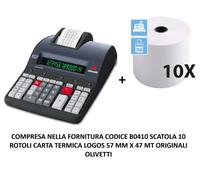 Calcolatrice da tavolo Scrivente Logos 904T Olivetti - B5896 con 10 rotoli carta