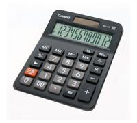 Piccola calcolatrice da tavolo Casio MX-12B - Schermo LCD a 12 cifre - Solare e batteria - Bianco
