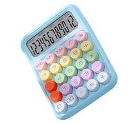 Calcolatrice Elettronica Colorata, Calcolatrice Pratica Tastiera Meccanica Resistente Agli Schizzi per la Scuola per la Casa (BLUE)