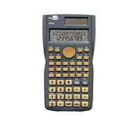 Calcolatrice leadercarta scientifica xf34 12 cifre 240 funzioni con coperchio solare e batterie colore grigio 156x85x20