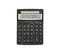 MAUL Calcolatrice da tavolo ECO 950 | Calcolatrice sostenibile solare a 12 cifre | 80% plastica riciclata | Calcolatrice per ufficio, scrivania, scuola | Angelo blu/uz116 | Nero