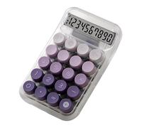 Calcolatrice meccanica da tavolo, strumento antiscivolo per tastiera, palmare trasparente con design estetico, calcolatrice da scrivania per ufficio, forniture per la casa con pulsanti