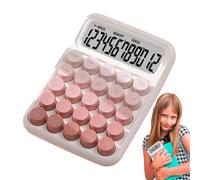 Calcolatrice per bambini | Calcolatrice meccanica - Accessorio da scrivania con tastierino grande | Simpatico strumento desktop ergonomico per la matematica | Forniture per ufficio e scuola in stile