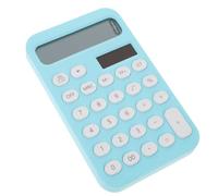 Calcolatrice Portatile Blu da Tavolo Tasti Grandi per Ufficio | Alimentazione a Batteria, Design Essenziale e Leggero, per Studenti e Piccoli Imprenditori, Casa e Cassa