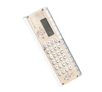 Calcolatrice portatile di piccole dimensioni - Calcolatori scolastici per studenti, calcolatrice digitale con righello, calcolatrice da scrivania leggera, calcolatrice a batteria per studenti