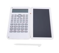 Calcolatrice Scientifica con Blocco Note, Ampio Schermo a 12 Cifre a 2 Righe, Calcolatrice Matematica con Tavoletta LCD da 6 e Stilo, Calcolatrice Pieghevole per Scuola, Ufficio