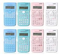 Calcolatrice scientifica LCD a 2 linee, calcolatrice scientifica non grafica, per ingegneria, studenti, funzioni, per scuola, finanziaria, ufficio, rosa, blu, verde, bianco