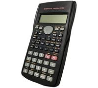 Calcolatrice scientifica matematica a doppia linea, funzione di visualizzazione per studenti, calcolatrice portatile per casa, scuola, ufficio, nero