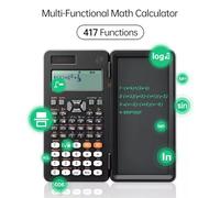 Calcolatrice scientifica multifunzionale avanzata con 417 funzioni di calcolo, display a matrice di punti ad alta definizione, tavoletta grafica 6,5 pollici, batteria di backup