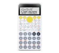 Calcolatrice scientifica portatile con batteria a lunga durata | Display LCD a 2 righe a 10 cifre | Compatta e portatile per uso finanziario, ufficio, scuola, casa, perfetta per calcoli rapidi e