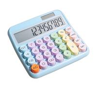 Calcolatrice standard a 12 cifre con ampio display LCD, ad energia solare e batteria di riserva, calcolatrice da tavolo per ufficio, casa, scuola e negozio, spegnimento automatico (blu)