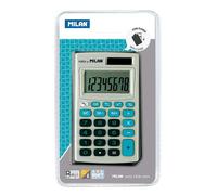 Calcolatrice tascabile di Milan 8 cifre - 3 tabs de memoria e radice quadrata - Spegnimento automatico - Include copertina grig NEW
