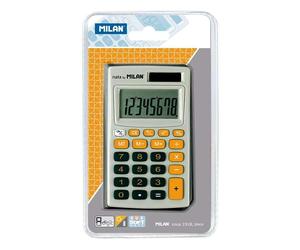 Calcolatrice tascabile di Milan 8 cifre - 3 tabs de memoria e radice quadrata - Spegnimento automatico - include una custodia g NEW