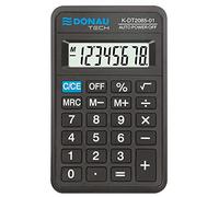 Calcolatrice tascabile DONAU TECH/K-DT2085-01 funzione radice a 8 cifre/ 114x69x18 mm/colore: nero/calcolatrice con display a 8 cifre/funzionamento a batteria/design compatto
