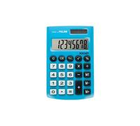 Calcolatrice tascabile Milan con display a 8 cifre - 3 tasti di memoria e radice quadrata - Tasti soft touch - Blu