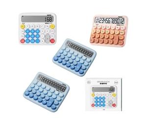 Calcolatrice TintaUnita Pop, ideale per ufficio o per scrivania di casa colorate e con tasti grandi Display 12 cifre