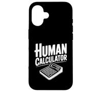 Calcolatrice umana Genio matematico per amici nerd Custodia per iPhone 16
