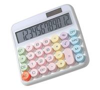 Calcolatrici Desktop - Tasti Calcolatrice a 12 cifre | Schermo LCD da 5 pollici Macchina per schermo inclinabile a 15 gradi colorata per casa, scuola, vendita al dettaglio, studenti, servizi bancari e