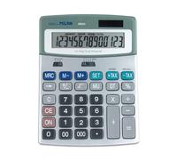Calcolatrici Milano a 14 cifre - 3 tasti di memoria - Funzione tasse - Calcolo del margine - Grigio