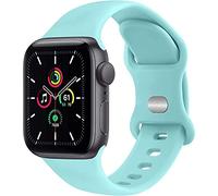 Calcoli compatibili con cinghie Apple Watch 45mm 41mm 44mm 40mm 42 mm 38 mm per uomini uomini morbidi silicone cinghia compatibile con Apple Watch SE/IWATCH Series 7 6 5 4 3 (45/44/40mm Navy Blue)