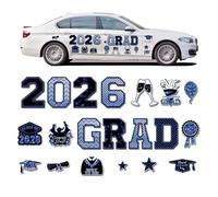 Calcomania Magnetica Per Auto,20 pezzi riutilizzabili decorazioni originali per veicoli | Laurea 'Anno 2026 Adesivi Auto E Calamite - Porte del Garage, Lavastoviglie, a Microonde