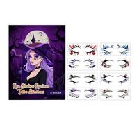 Calcomanías De Maquillaje Para Ojos De Halloween - 8 Pares De Calcomanías De Telaraña Y Calabaza,Pegatinas Faciales Halloween | Para Cosplay Fiestas Festivales Actuaciones Maquillaje Personaje