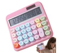 Calculators Desktop, 12 Digit Adding Machine, Large Button Keypad, 5-Inch Tilted LCD Display, Colorful Office Tool for Home, School, Work, Retail, Students, and Banking Use