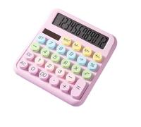 Calculatrice de Bureau 12 Chiffres | Solaire & Boutons Ronds Mignons