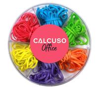 CALCUSO Elastici: Elastici colorati e elastici per uso scolastico/ufficio, 120 pezzi, 6 colori con 20 pezzi ciascuno