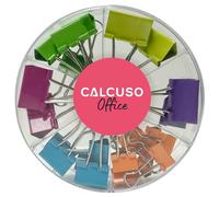 CALCUSO Fermagli multifunzione: Fermagli colorati e resistenti per uso scolastico/ufficio, 26 pezzi, 6 colori