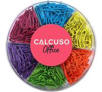 CALCUSO Graffette e Fermagli da Ufficio: 480 Pezzi Colorati e Resistenti per Uso Scolastico, Ufficio e Casa