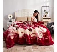 Calda calda coperta ponderata king size, coperte di visone coreana, 2 coperte da letto raschel reversibile per letto e divano letto,I,180 * 220cm3kg