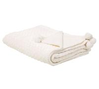 Calda Coperta Color Bianco Panna di Soffice Poliestere 150 x 200 cm Samur