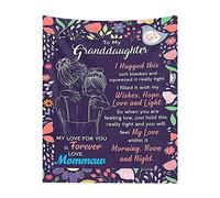 Calda coperta con lettera personalizzata per mia figlia, regalo per la mamma, con busta, morbida coperta in pile per compleanno, Natale, messaggio d'amore, accessorio accogliente per la casa (H