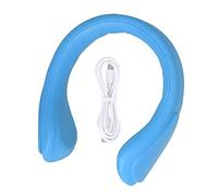 Calda fascia per il collo con rivestimento in pelle PU, regolazione della temperatura da 36 a 58 gradi, ricaricabile da 3000 mAh, indicatore LED per giorni freddi (blu)