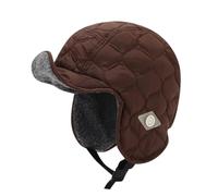 Calda lana di agnello protezione delle orecchie cappello per sci all'aperto, ciclismo e tempo freddo, cappello da pilota ispessito unisex, Caffè, Taglia unica